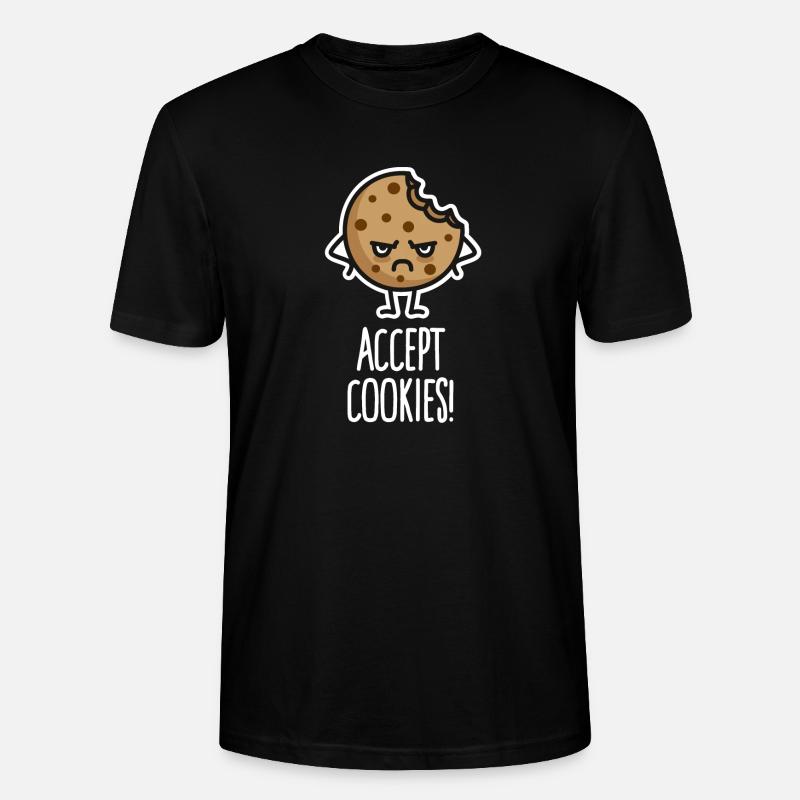 Lustige Programmierer Woke, Accept Cookies, Kekse - Stanley/Stella Unisex Bio-T-Shirt CRAFTER - Schwarz