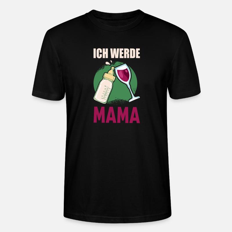 ICH WERDE MAMA Schwangerschaftsgeschenkidee - Stanley/Stella Unisex Bio-T-Shirt CRAFTER - Schwarz