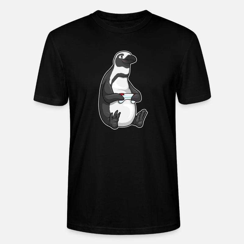 Pinguin Gamer Controller - Stanley/Stella Unisex Bio-T-Shirt CRAFTER - Schwarz