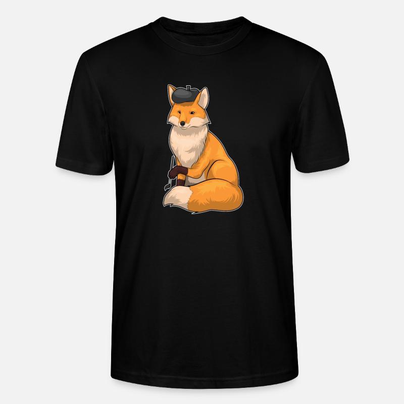 Fuchs Maler Pinsel Malen - Stanley/Stella Unisex Bio-T-Shirt CRAFTER - Schwarz