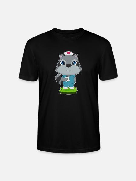 Waschbär Krankenschwester - Stanley/Stella Unisex Bio-T-Shirt CRAFTER - Schwarz