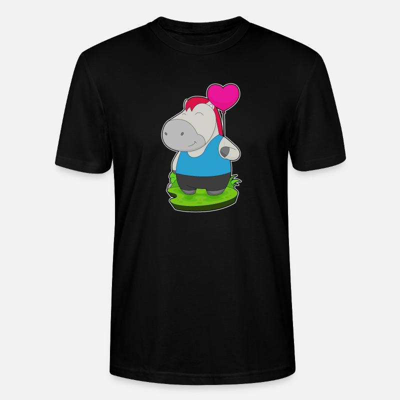 Pferd Luftballon - Stanley/Stella Unisex Bio-T-Shirt CRAFTER - Schwarz