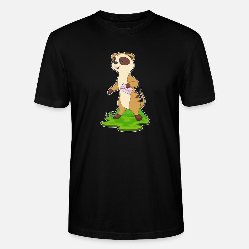 Erdmännchen Briefumschlag - Stanley/Stella Unisex Bio-T-Shirt CRAFTER - Schwarz