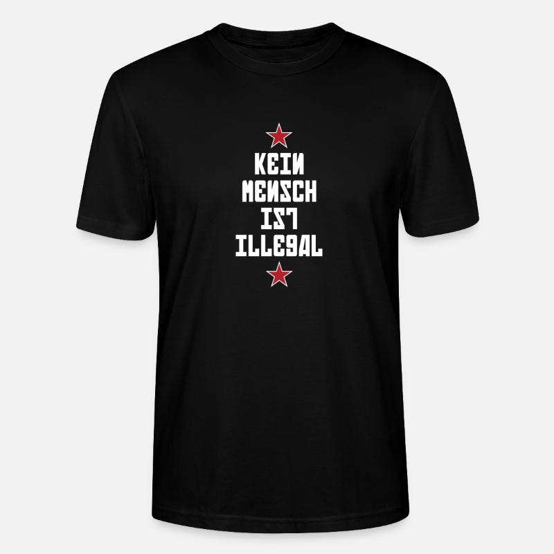 Personne n’est illégal - Migration - Illégalité - T-shirt bio CRAFTER Stanley Stella Unisexe - noir