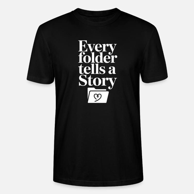 Chaque dossier raconte une histoire - T-shirt bio CRAFTER Stanley Stella Unisexe - noir