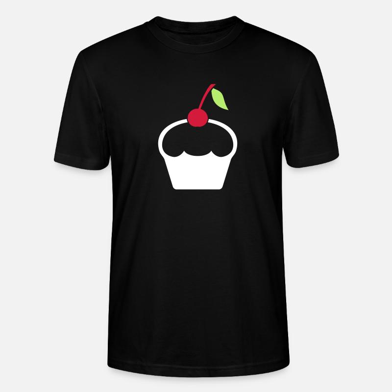 Cupcake mit Kirsche - Stanley/Stella Unisex Bio-T-Shirt CRAFTER - Schwarz