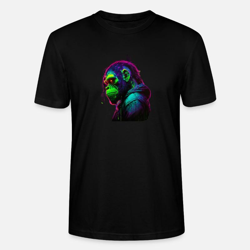 Affe,Design,Neo,Comic - Stanley/Stella Unisex Bio-T-Shirt CRAFTER - Schwarz