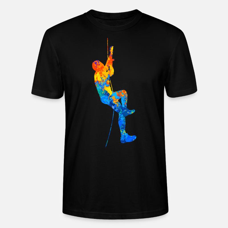 Bouldern Klettern Boulder Boulderer Kletterhalle - Stanley/Stella Unisex Bio-T-Shirt CRAFTER - Schwarz