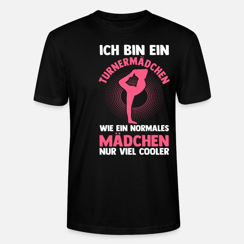 Turnen Mädchen Akrobatik Geschenk - Stanley/Stella Unisex Bio-T-Shirt CRAFTER - Schwarz