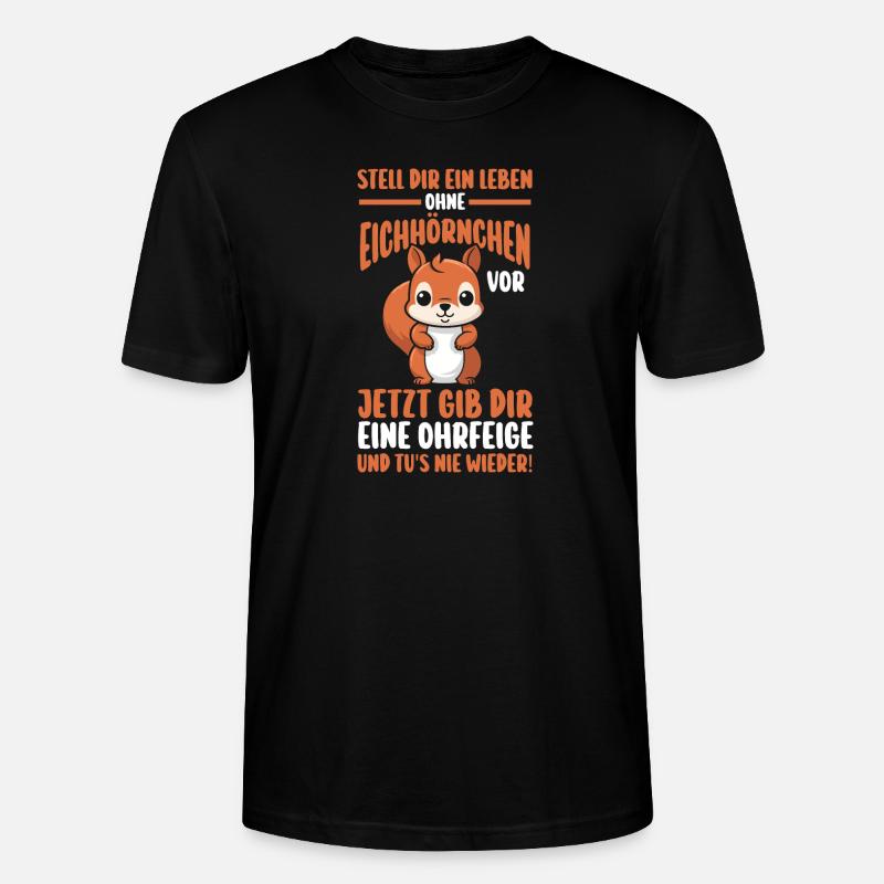 Eichhörnchen - Stanley/Stella Unisex Bio-T-Shirt CRAFTER - Schwarz