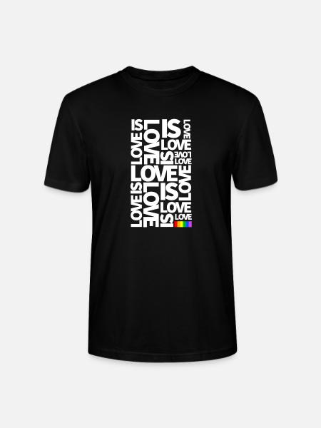 LGBT Love er kærlighedssalat Gay Pride - Stanley Stella CRAFTER unisex økologisk-T-shirt - sort