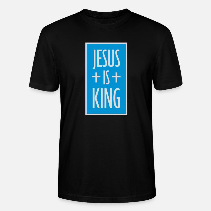 Citation de Jésus est roi - T-shirt bio CRAFTER Stanley Stella Unisexe - noir