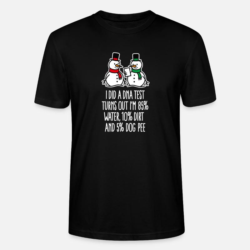 Test ADN de technicien de laboratoire ADN de Noël drôle - T-shirt bio CRAFTER Stanley Stella Unisexe - noir
