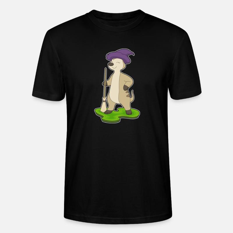 Erdmännchen Halloween Hexe - Stanley/Stella Unisex Bio-T-Shirt CRAFTER - Schwarz