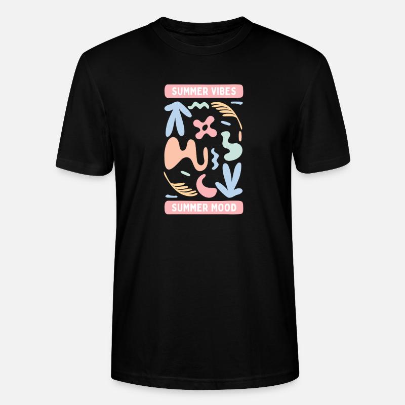 Pastel Abstract Summer Vibes - Stanley/Stella Unisex Bio-T-Shirt CRAFTER - Schwarz