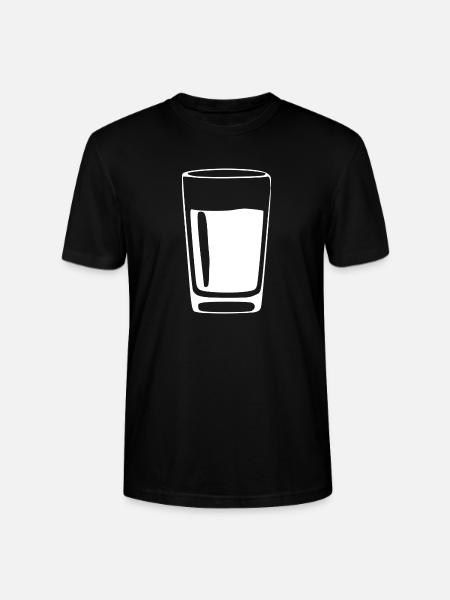 Glass Drinks Bar Gastronomy Gift - Stanley/Stella CRAFTER Unisex Organic T-Shirt - black