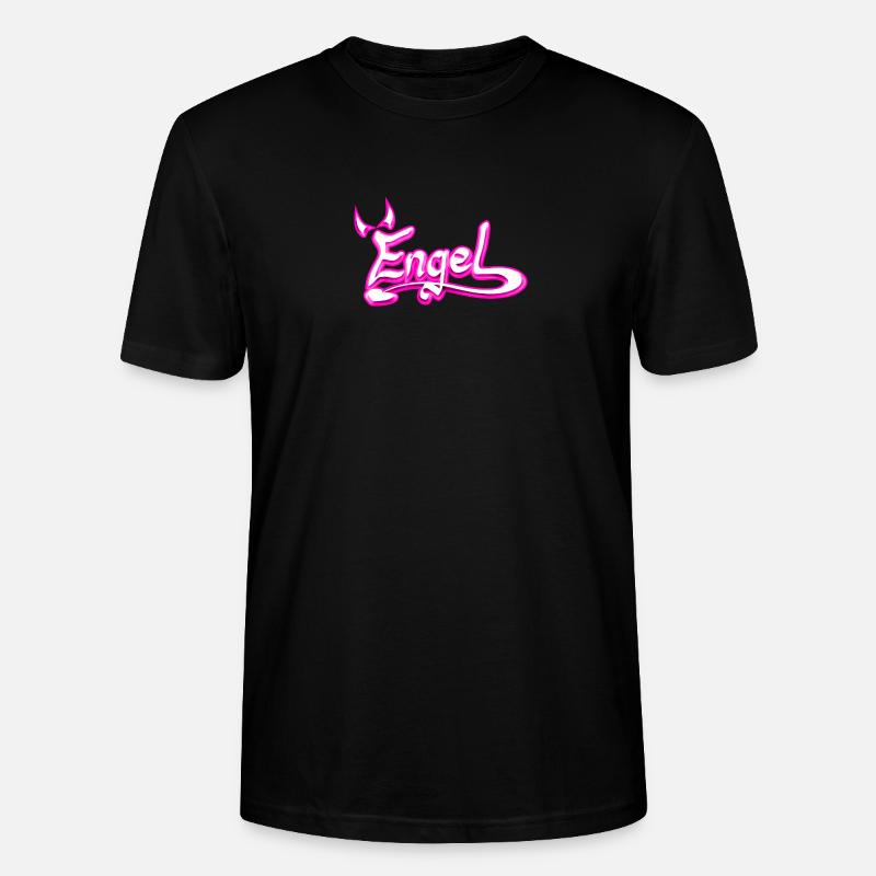 Engel pink,Geschenkidee - Stanley/Stella Unisex Bio-T-Shirt CRAFTER - Schwarz