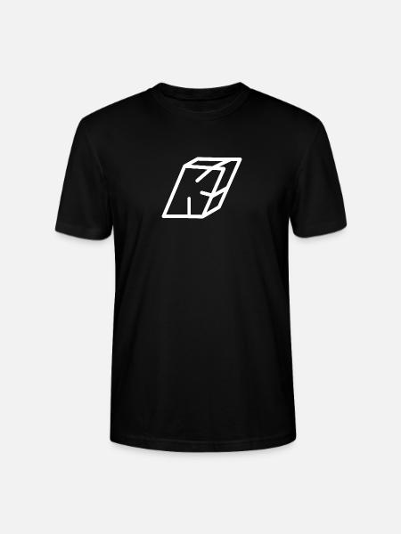 Outline Letter K - Stanley/Stella CRAFTER Unisex Organic T-Shirt - black