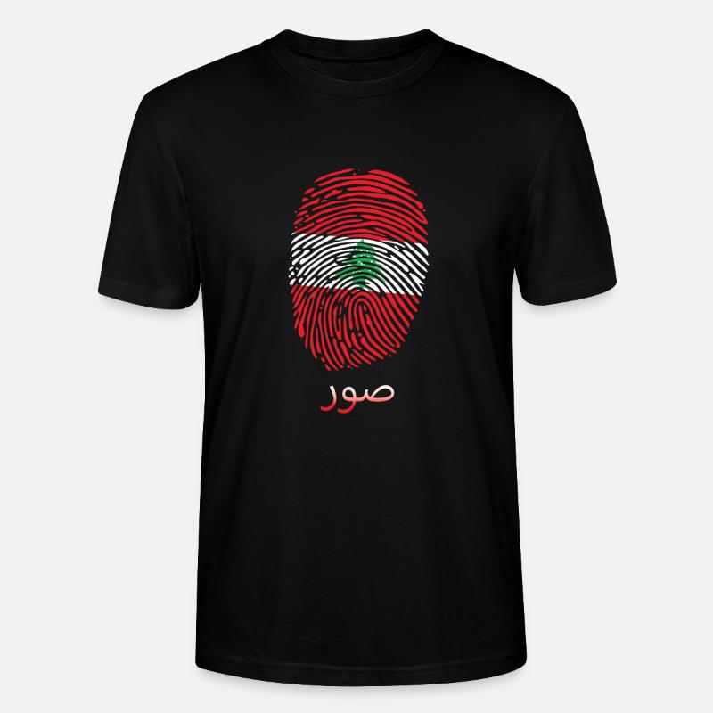 PNEU Liban Liban Libanais Libanais - T-shirt bio CRAFTER Stanley Stella Unisexe - noir