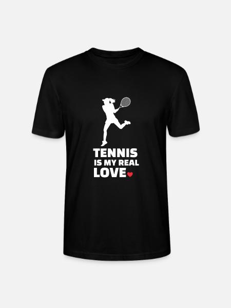 I love tennis - Stanley/Stella CRAFTER Unisex Organic T-Shirt - black