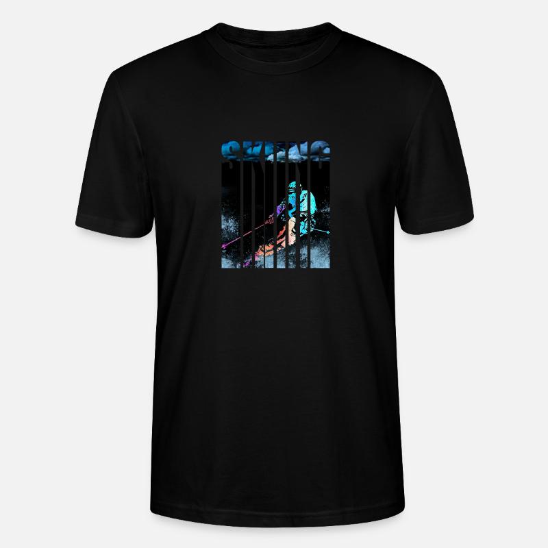 Skifahrer - Stanley/Stella Unisex Bio-T-Shirt CRAFTER - Schwarz