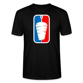 Döner Kebab Logo - Stanley/Stella Unisex Bio-T-Shirt CRAFTER - Schwarz - Vorne - Alina (178cm) & Michal (187cm)