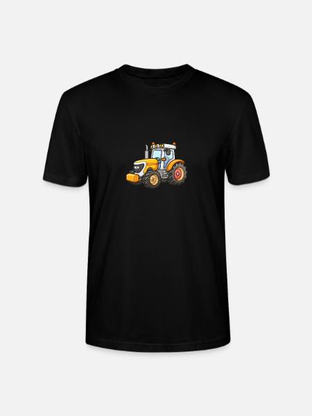 Cute Tractor - Stanley/Stella CRAFTER Unisex Organic T-Shirt - black