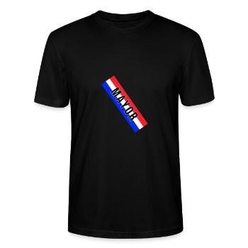 Costume d’écharpe du maire - Maire - T-shirt bio CRAFTER Stanley Stella Unisexe - noir - Devant - Alina (178cm) & Michal (187cm)