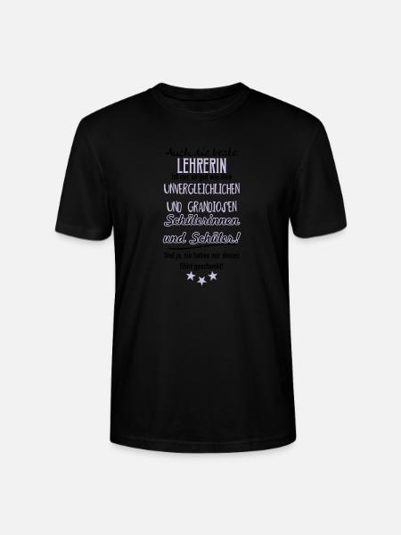 Beste Lehrerin Shirt - Stanley/Stella Unisex Bio-T-Shirt CRAFTER - Schwarz
