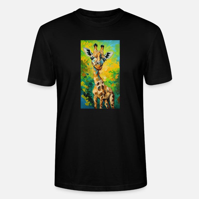 Giraffe Painting Gemälde Kunst comic - Stanley/Stella Unisex Bio-T-Shirt CRAFTER - Schwarz