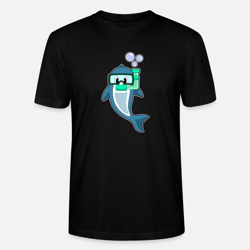 Dolphin Diver Snorkel - T-shirt bio CRAFTER Stanley Stella Unisexe - noir