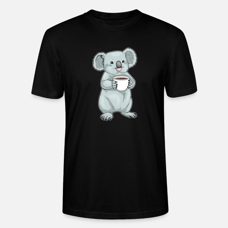 Tasse à café Koala - T-shirt bio CRAFTER Stanley Stella Unisexe - noir