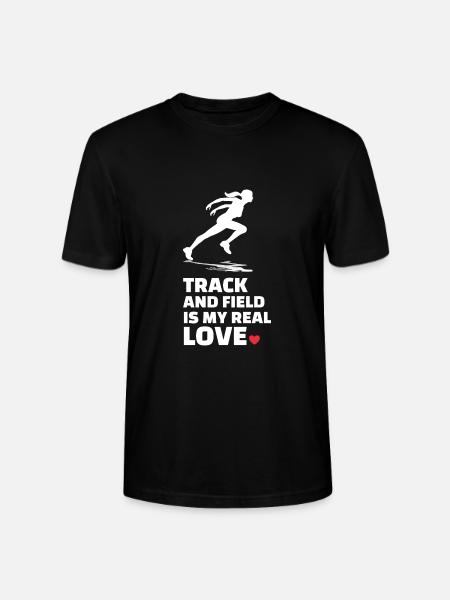 I love athletics - Stanley/Stella CRAFTER Unisex Organic T-Shirt - black