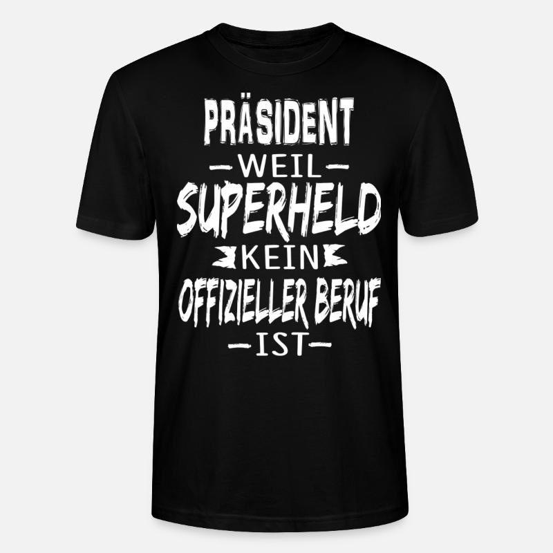 PRÄSIDENT - Stanley/Stella Unisex Bio-T-Shirt CRAFTER - Schwarz