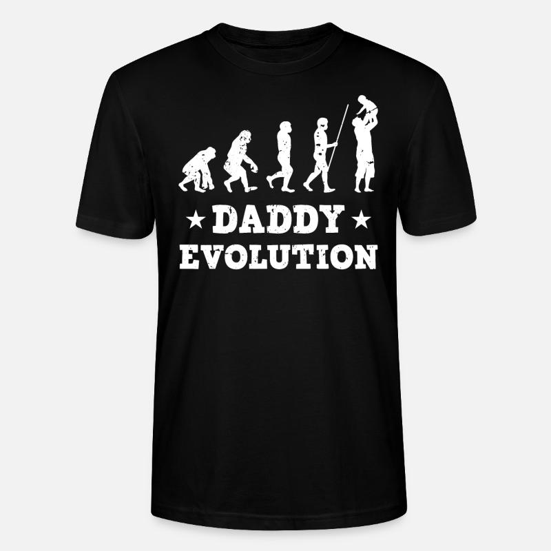Daddy evolution - Stanley/Stella CRAFTER Unisex Organic T-Shirt - black
