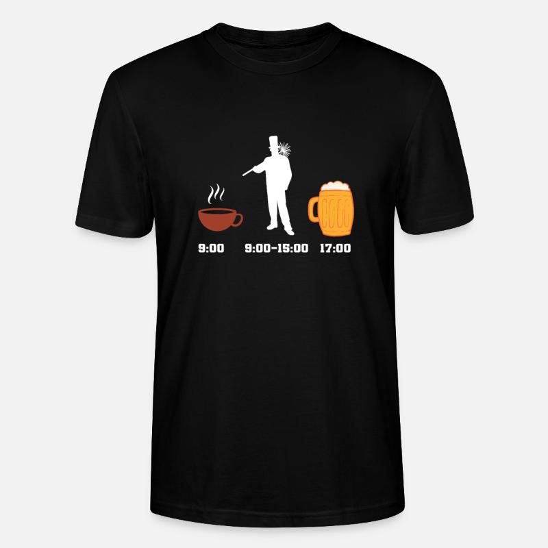 Skorstensfejer Daglig Tidsplan Skorstensfejer Gave - Stanley Stella CRAFTER unisex økologisk-T-shirt - sort