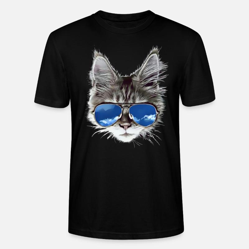 cool cat - Stanley/Stella Unisex Bio-T-Shirt CRAFTER - Schwarz
