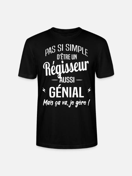 Régisseur - T-shirt bio CRAFTER Stanley Stella Unisexe - noir