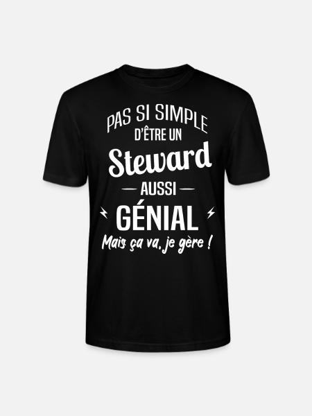 Steward - T-shirt bio CRAFTER Stanley Stella Unisexe - noir