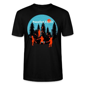 Passout 22/23 Sweden Passing - Stanley/Stella CRAFTER Unisex Organic T-Shirt - black - Front - Alina (178cm) & Michal (187cm)