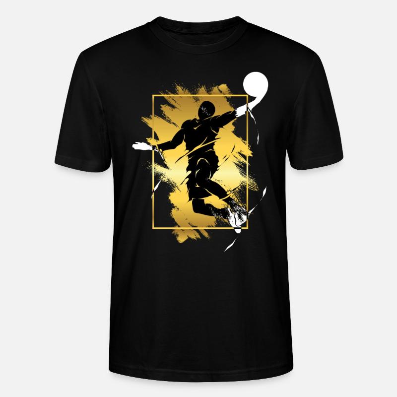 Basketteur Basketteur Dunking Gold Splash - T-shirt bio CRAFTER Stanley Stella Unisexe - noir