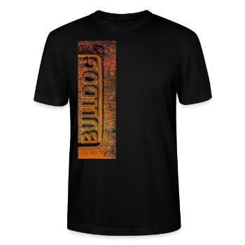 Vertical image of rusted piece of bulldog tractor - Stanley/Stella CRAFTER Unisex Organic T-Shirt - black - Front - Alina (178cm) & Michal (187cm)