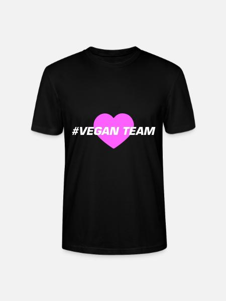 Vegan Team Heart - Stanley/Stella CRAFTER Unisex Organic T-Shirt - black