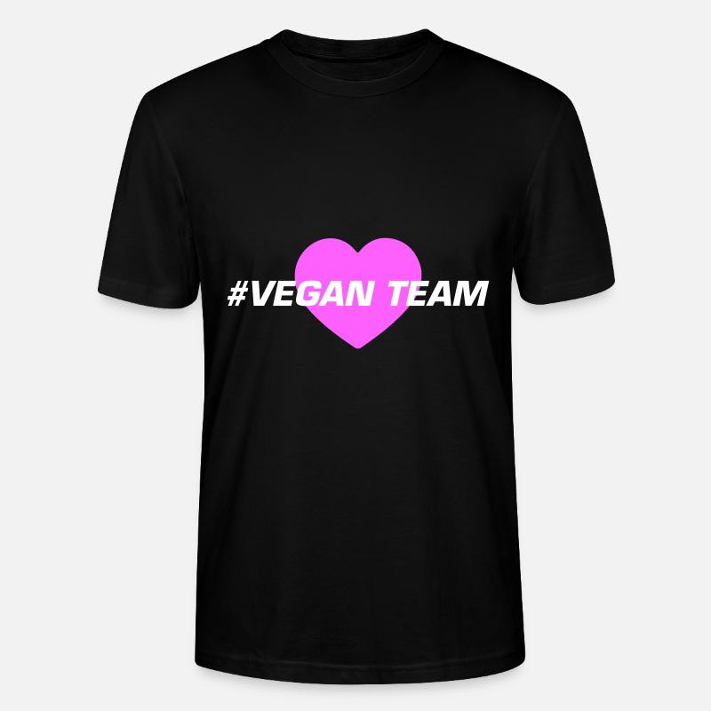 Vegan Team Herz - Stanley/Stella Unisex Bio-T-Shirt CRAFTER - Schwarz