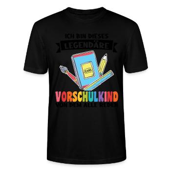 Kindergarten Vorschule Vorschulpädagoge Geschenk - Stanley/Stella Unisex Bio-T-Shirt CRAFTER - Schwarz - Vorne - Alina (178cm) & Michal (187cm)