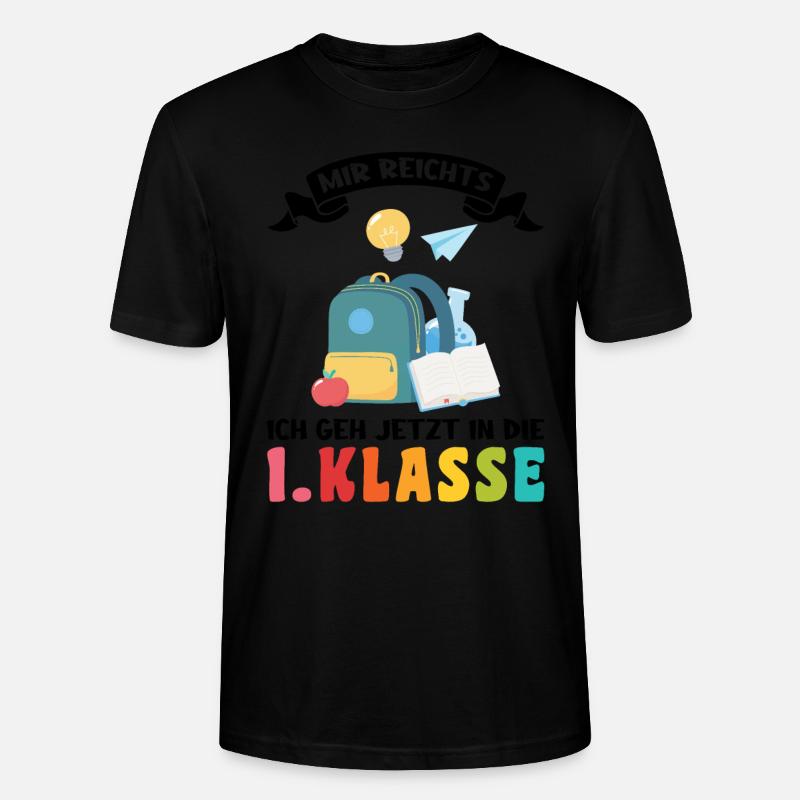Schule 1.klasse Schule beginnt Geschenk - Stanley/Stella Unisex Bio-T-Shirt CRAFTER - Schwarz