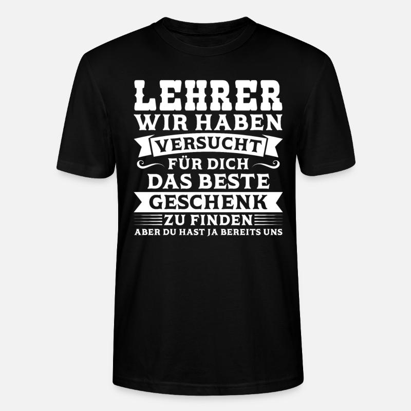 Lehrer Lehrerin Schule Geschenk - Stanley/Stella Unisex Bio-T-Shirt CRAFTER - Schwarz