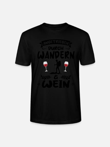 Wandern Wein Wanderer Geschenk - Stanley/Stella Unisex Bio-T-Shirt CRAFTER - Schwarz