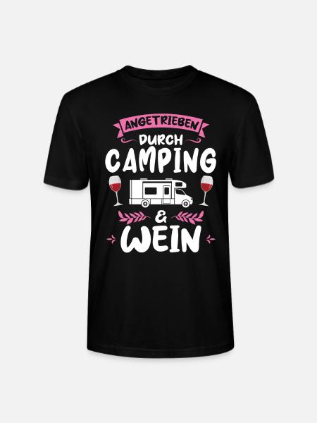 Campen Wein Campingplatz Geschenk - Stanley/Stella Unisex Bio-T-Shirt CRAFTER - Schwarz
