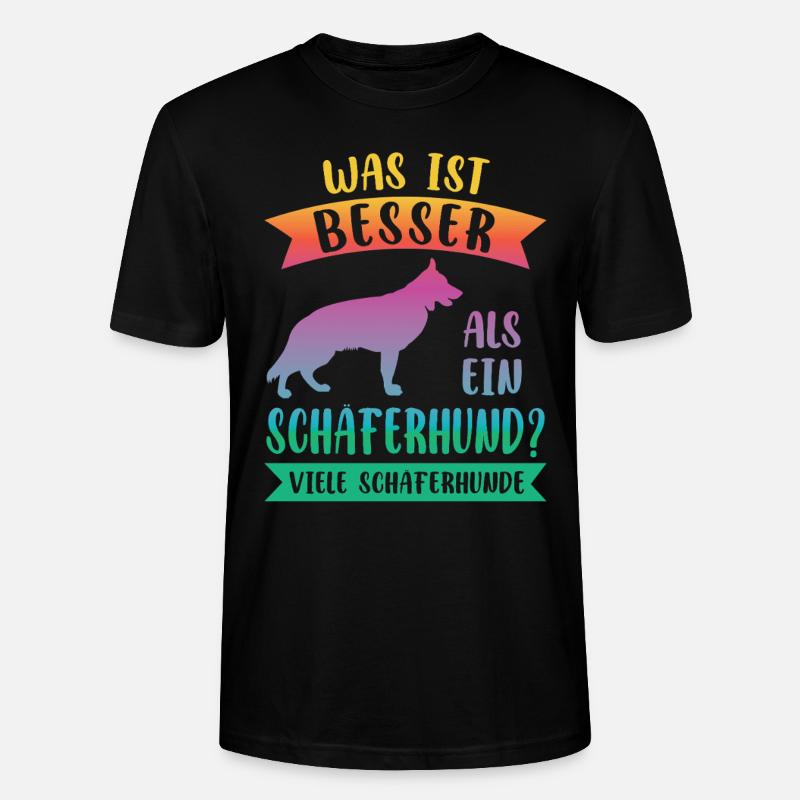 Schäferhund Hund Schäferhunde Geschenk - Stanley/Stella Unisex Bio-T-Shirt CRAFTER - Schwarz